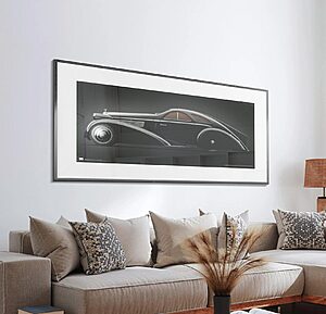 1925 Rolls-Royce Phantom I Jonckheere Aerodynamic Coupe - framed fine art print by Aclassica - view 3