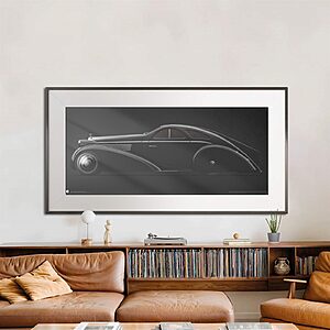 1925 Rolls-Royce Phantom I Jonckheere Aerodynamic Coupe - framed fine art print, front view