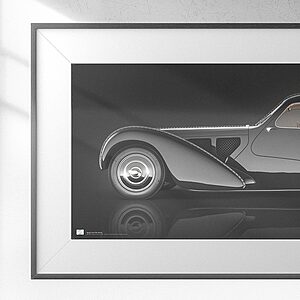1936 Bugatti Type 57SC Atlantic - framed fine art print by Aclassica - view 1