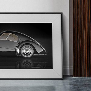 1936 Bugatti Type 57SC Atlantic - framed fine art print by Aclassica - view 3