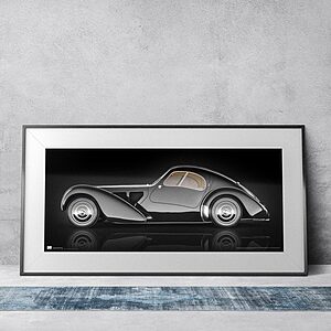1936 Bugatti Type 57SC Atlantic - framed fine art print by Aclassica - view 4