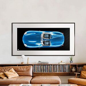 1955 Jaguar D-Type - framed fine art print by Aclassica - view 1