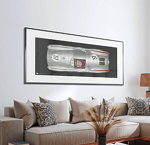 1955 Porsche 550 Spyder, 24 Hours of Le Mans - framed fine art print by Aclassica - view 8