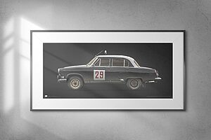 1964 GAZ M-21 Volga Rallye Monte-Carlo 29 - framed fine art print by Aclassica - view 10