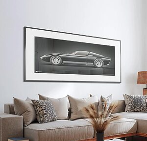 1971 Lamborghini Miura P400 SV - framed fine art print by Aclassica - view 4